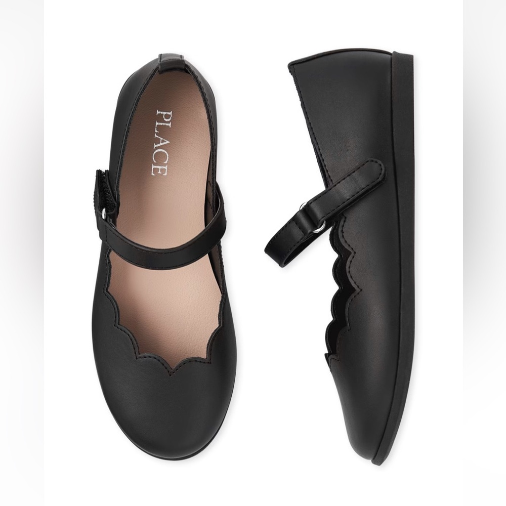 🆕 Girls Comfort Flex Mary Jane Shoes - Black -Sz 1